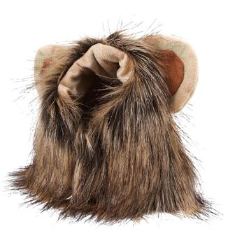 Grappige Leuke Huisdier Kat Kostuum Lion Mane Pruik Cap Hoed voor Kat Hond Halloween Kerst Kleding Fancy Dress met Oren huisdier Kleding @ EEN