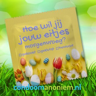 Grappige Paascondooms - Easter Condoms (3 Stuks) Nederlands Transparant - 53 (omtrek 11-11,5 cm)