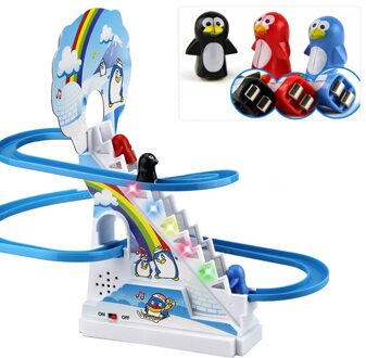 Grappige Pinguïn Traplopen Muziek Speelgoed Voor Kinderen Ouder-kind Puzzel Penguin Slide Interactief Speelgoed Elektrische Motorwagen Muziek