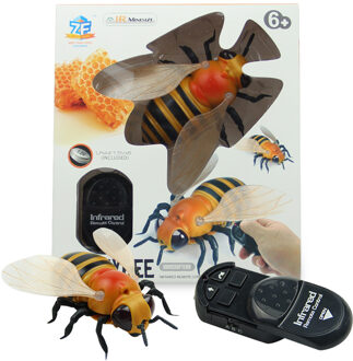 [Grappige] Truc Speelgoed Afstandsbediening Dier Led Licht Ir Rc Insecten Bee Honeybee Elektronische Huisdier Robot Model Prank toy Joke Speelgoed