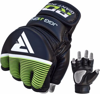 Grappling Gloves Kids - Zwart/groen - Leer