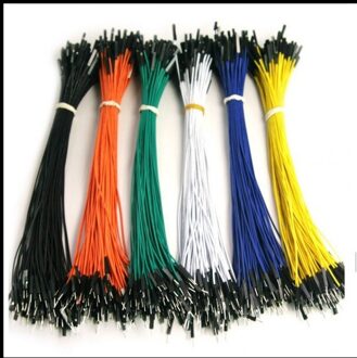 Gratis 100 stks/partij 1 p om 1 p 20 cm willekeurige kleur man-vrouw doorverbindingsdraad Dupont kabel voor Arduino
