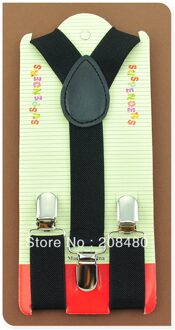 Gratis -2.5x65cm "zwart" Kids Bretels Kinderen/Jongens/Meisjes Elastische Bretels Slim Jarretelle/gallus & Retail