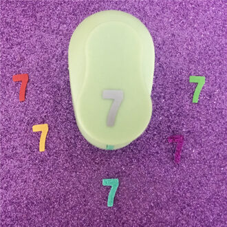 Gratis Arabische cijfers 7 vormige furador papier perforator eva scrapbooking stoten craft perfurador nummer ZEVEN puncher