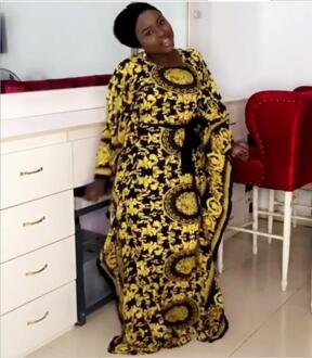 Gratis Size Mode Chiffon Super Size Afrikaanse Losse Lange Dashiki Traditionele Party Jurk Voor Lady