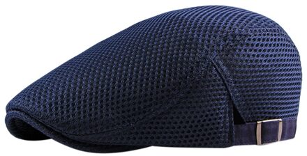 Gratis Struisvogel Casual Unisex Ademend Mesh Platte Top Hoed Baret Zomer Stijl Verstelbare Stijl Effen Kleur Ademende Hoed NY