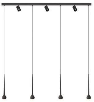 Grau Falling Sun Trace Four Spot Hanglamp - Zwart
