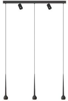 Grau Falling Sun Trace Three Spot Hanglamp - Zwart
