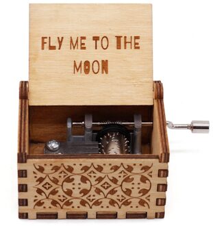 Graveren Handgemaakte Houten Muziekdoos Hand Crank Music Box Antieke Gesneden Vintage Aanwezig Kerst Cadeau Voor Liefhebbers 01