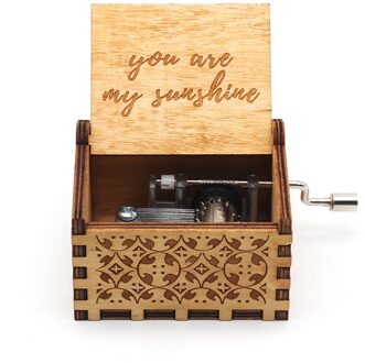 Graveren Handgemaakte Houten Muziekdoos Hand Crank Music Box Antieke Gesneden Vintage Aanwezig Kerst Cadeau Voor Liefhebbers 05