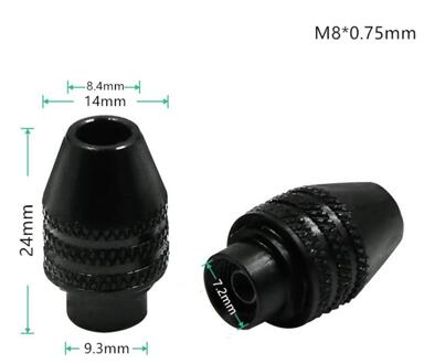 Graveur Accessoires Multi Chuck Keyless Voor Dremel Rotary Gereedschap Chuck Multi Chuck Keyless Voor Mini Boor 0.3-3.2mm 4 Maten lang tail M8x0.75mm