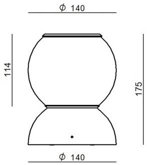 Gravitino LED plafondlamp draaibaar zwart glanzend zwart