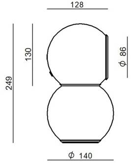 Gravitino LED tafellamp met magneet, wit