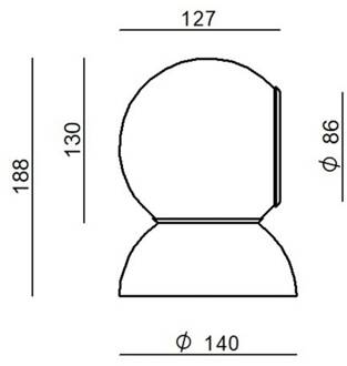 Gravitino LED wandlamp draaibaar grijs