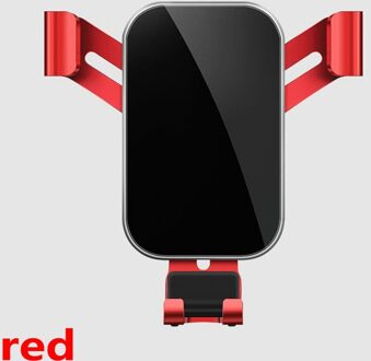 Gravity Auto Telefoon Houder Air Vent Auto Bracket Smartphon Voor Mobiele Telefoon 4.0-6.0 Inch Gps Air Outlet Metalen auto Bracket rood