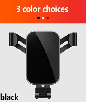 Gravity Auto Telefoon Houder Air Vent Auto Bracket Smartphon Voor Mobiele Telefoon 4.0-6.0 Inch Gps Air Outlet Metalen auto Bracket zwart