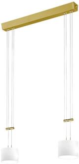 Grazia hanglamp ZigBee 2-lamps messing mat messing, wit