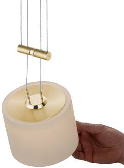 Grazia hanglamp ZigBee 3-lamp rond messing mat messing, wit