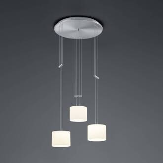 Grazia hanglamp ZigBee 3-lamps rond nikkel mat nikkel, wit