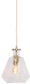 Grazio glass hanglamp - E27 (grote fitting) - messing