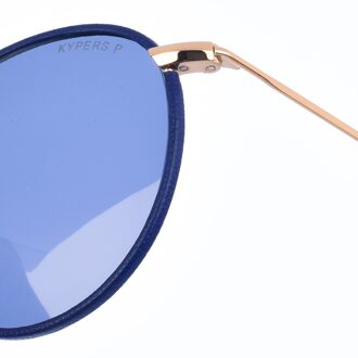 Grazy Ronde metalen zonnebril voor dames - maat Blauw