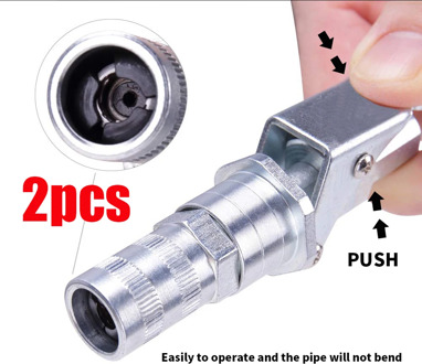 Grease Gun Coupler Lock Pliers Zerk Coupler Fitting 10,000 PSI 1/8 Inch NPT upgraded Clip-off High Pressure Grease Couple