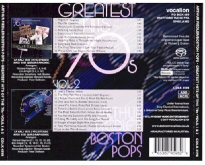Greatest Hits Of The '70s Vols. 1 & 2 - Arthur Fiedler