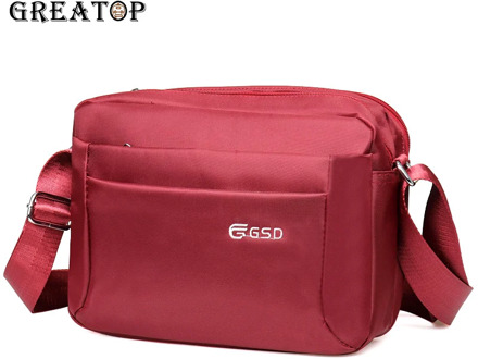 GREATOP Casual Men Messenger Bags Multi-pocket Fashion Shoulder Bags 4 Colors Waterproof Oxford Bolsa for Business Travel Y0026