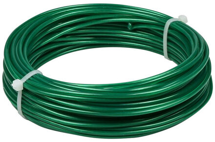 Green Arrow Planten binddraad / staaldraad - groen - ommanteld - 15 meter - polypropyleen