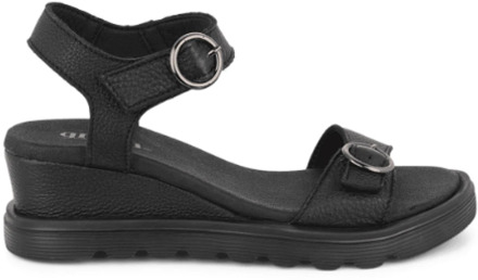 Green Comfort Flat Sandals Green Comfort , Black , Dames - 37 Eu,36 EU