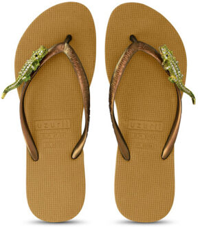 Green crocodile switch oker - maat 39-40 Geel