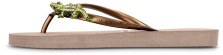 Green crocodile switch zand - maat 35-36 Beige
