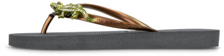 Green crocodile switch zilver - maat 37-38