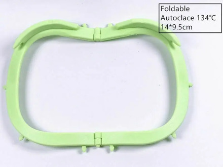 Green Dental Frame for Rubber Dam Sheets Light Foldable X-Ray Film German Hager Style