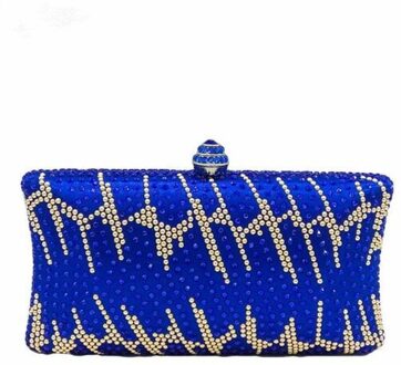 Green Emerald Crystal Evening Clutch Tassen Wedding Bag Vrouwen Diamanten Cocktail Party Keten Schouder Handtassen MIL0912 Blauw
