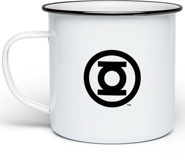 Green Lantern Logo Enamel Mug - White