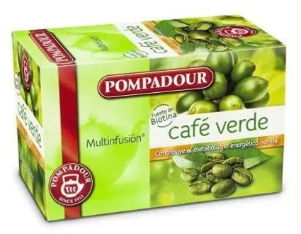 Green multi-fusion coffee, 20 bags Pompadour®