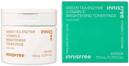 Green Tea Enzyme Vitamin C Brightening Toner Pads - 60 pads
