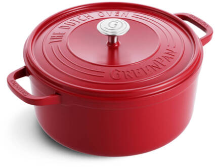 Greenpan Braadpan - Rood - 26 cm - Gietaluminium