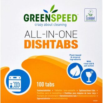 Greenspeed All-In-One vaatwastabletten 3 in 1 werking, 100 stuks, 1.8 kg