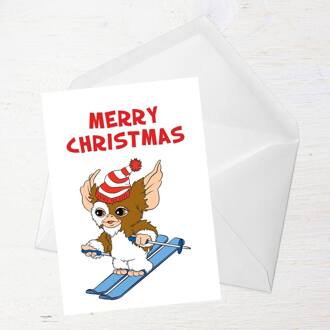 Gremlins Merry Christmas Skiing Greetings Card - Giant Card