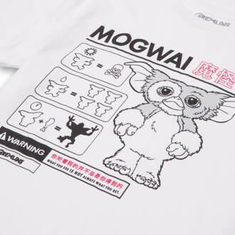 Gremlins Mogwai Instructional Men's T-Shirt - White - 5XL Wit