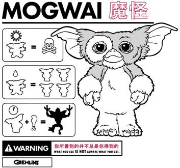 Gremlins Mogwai Instructional Men's T-Shirt - White - M Wit