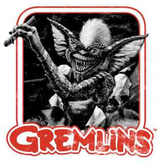Gremlins Retro T-Shirt - White/Red Ringer - L Wit