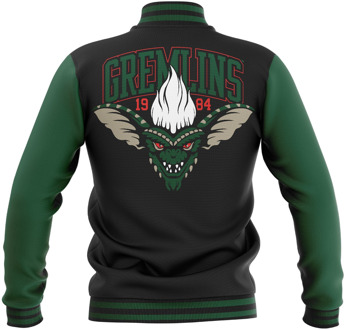 Gremlins Stripe Collegiate Varsity Jacket - Black/Green - S