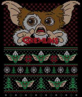 Gremlins Ugly Knit Women's Christmas Jumper - Black - M Zwart