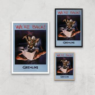 Gremlins We're Back Poster Giclee Art Print - A2 - Wooden Frame Meerdere kleuren