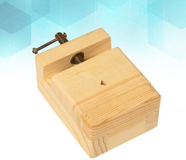 Grenen Hout Gegraveerd Afdrukken Fixing Tool Gegraveerd Seal Stone Gegraveerd Hoofdstuk Fixing Tool (9.5X6.5X4.5Cm) zoals getoond