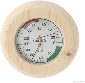 Grenen Hout Sauna Hygrothermograph, Duurzaam 2 In 1 Thermometer Hygrometer, Familie Hotel Indoor Vochtigheid Temperatuur Meetgereedschap B