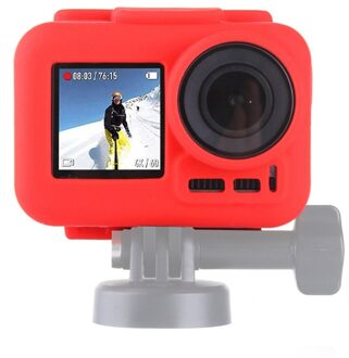 Grens Frame Zachte Siliconen Case Beschermhoes Sport Camera Accessoires Siliconen Beschermhoes voor Dji Osmo Accessoires rood